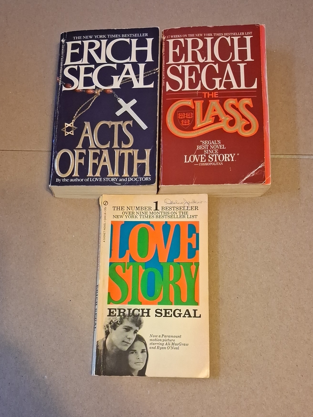 3 Paperback Books By Eric Segal
